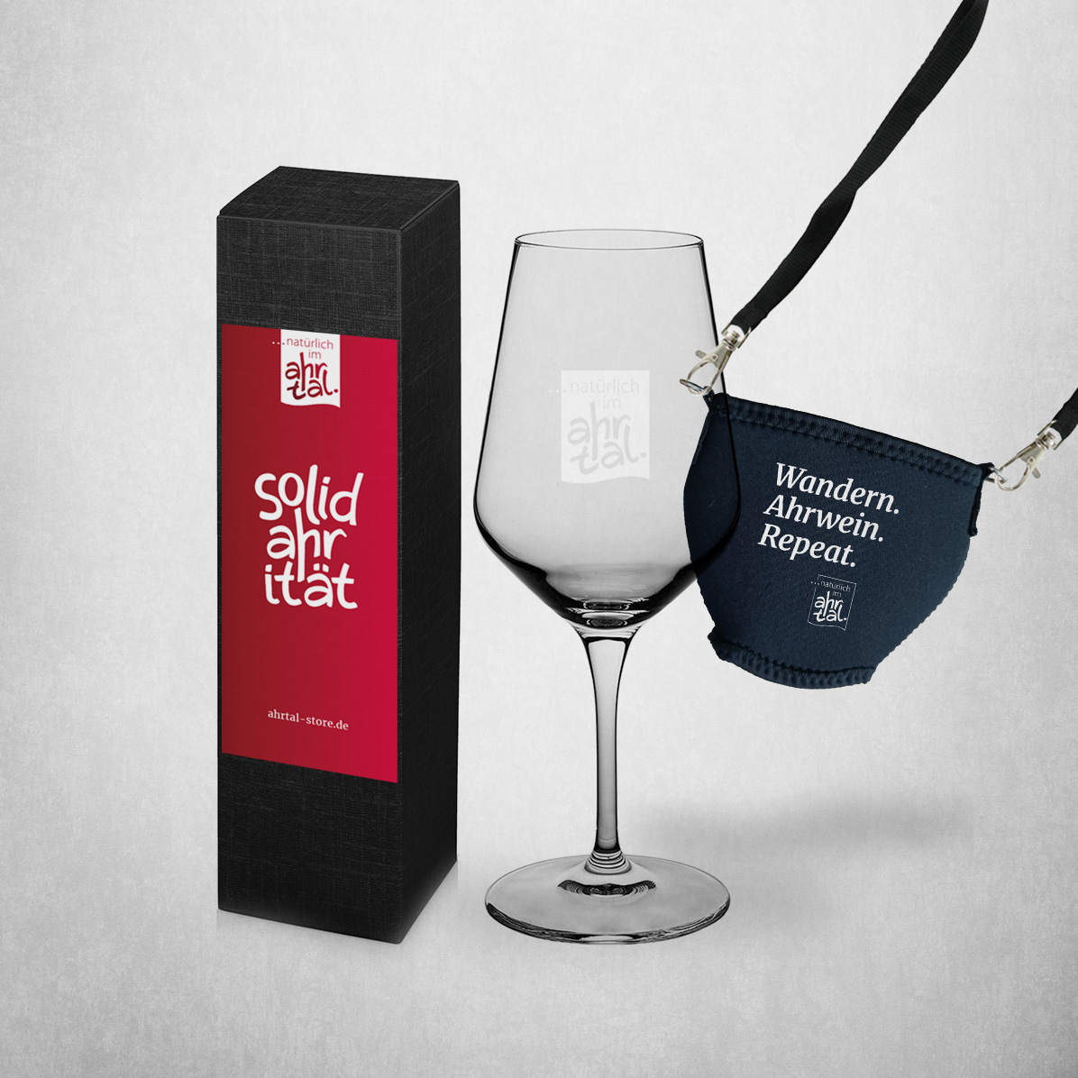 Stilvoll Weinwandern: Weinhalter + Glas Set