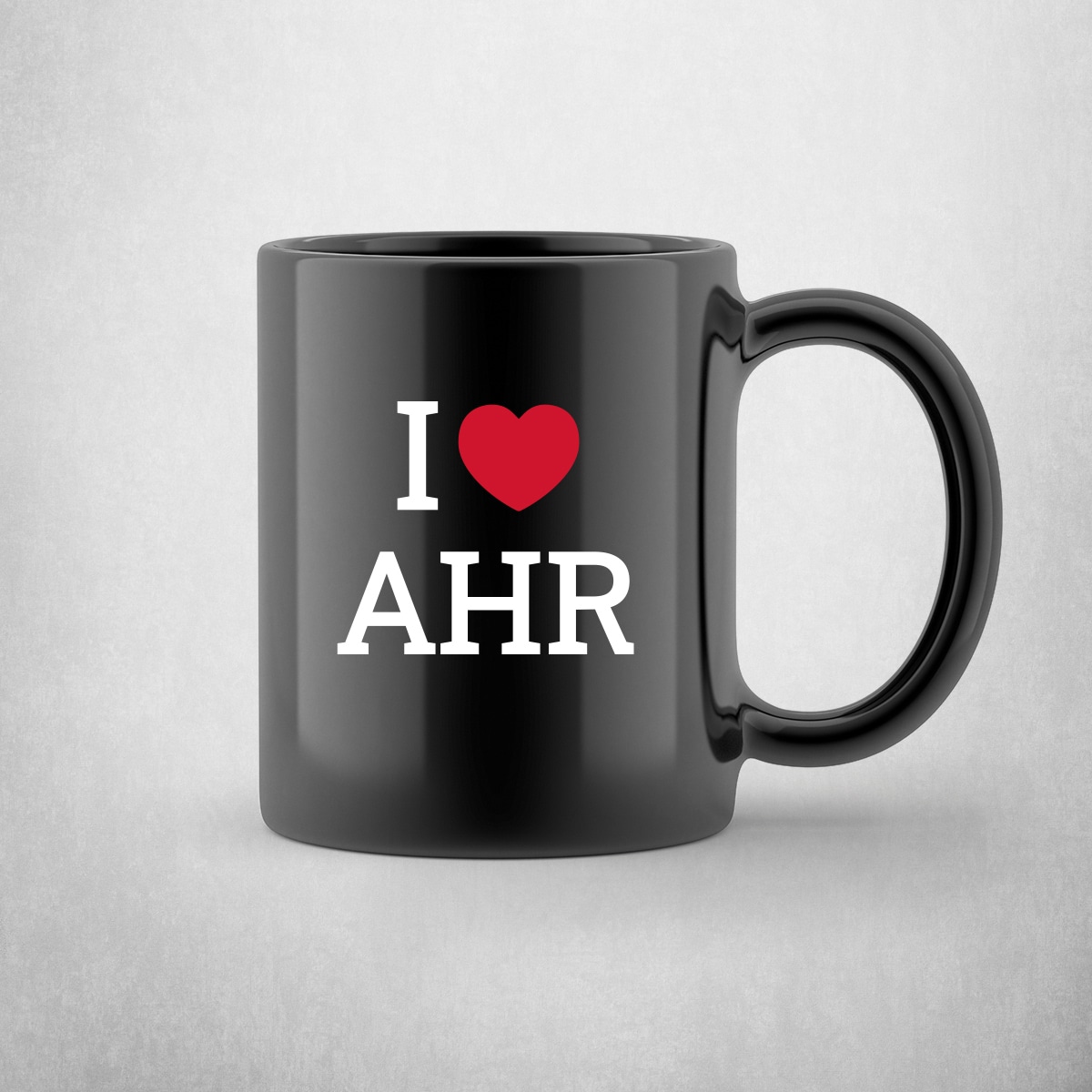 Kaffeebecher schwarz „ I love AHR“